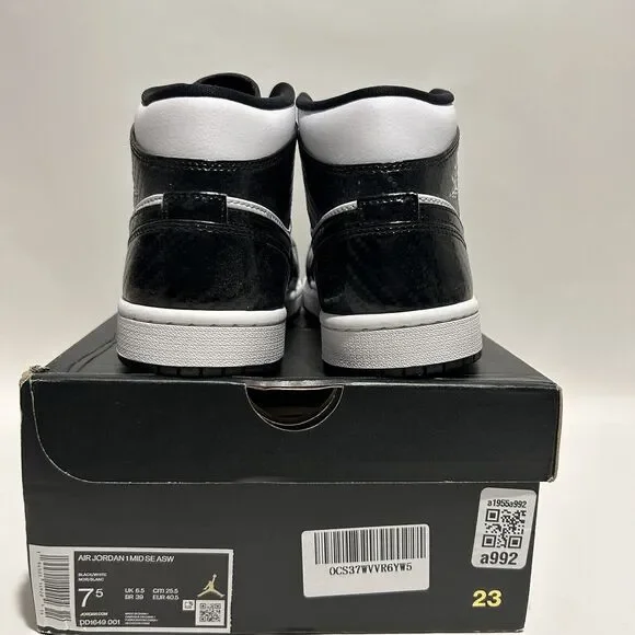 Nike Shoes Air Jordan 1 Retro Mid SE “All-Star/Carbon Fiber” 2024 - Picture 4 of 6